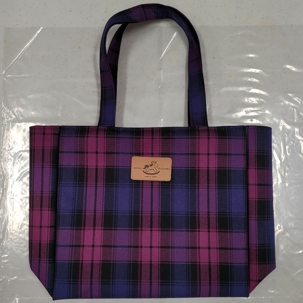 Waterproof Plaid Medium Tote Shoulder Handbag - Picture 7 of 14
